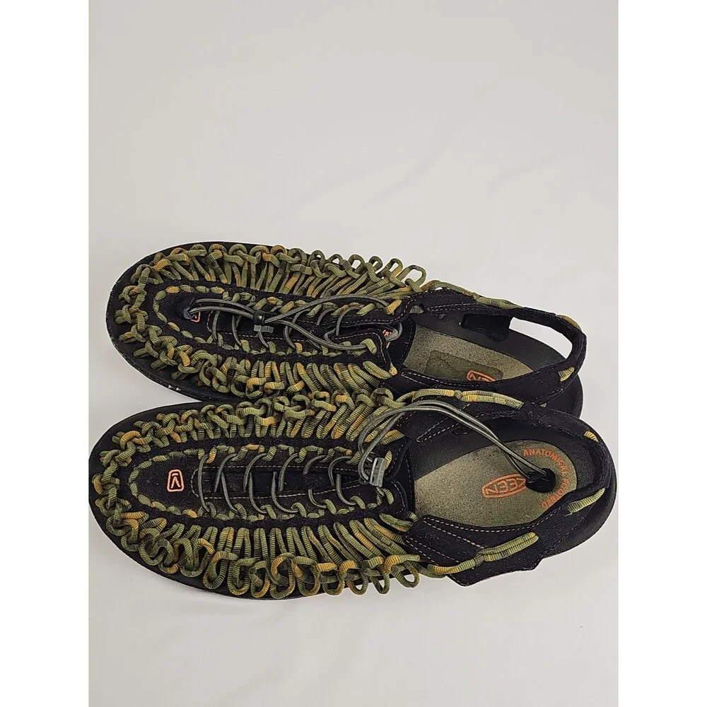KEEN Uneek Cord Woven  1013890 Breathable Gorpcore Hiking Sandals Black Mens 13